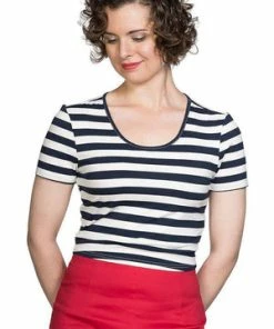 Banned Land Ahoy T-Shirt -ROCKABILLY TOPS Shop land ahoy t shirt banned 7 300x