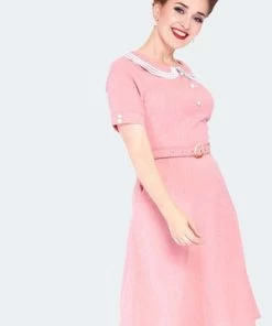 Voodoo Vixen Layered Collar Belted Dress