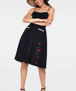 Voodoo Vixen Layla Cherry And Daisy Flared Dress -ROCKABILLY TOPS Shop layla cherry and daisy flared dress dra 8710 02.918 99438797 72e5 45ae 8b8f a458cbfc19b9 300x