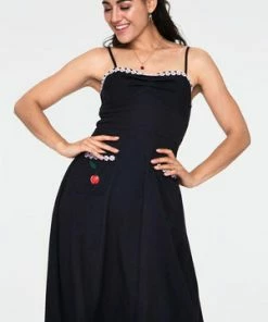 Voodoo Vixen Layla Cherry And Daisy Flared Dress