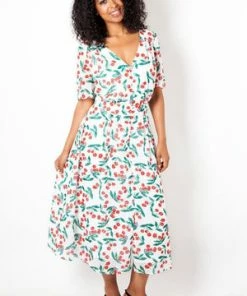 Voodoo Vixen Leona Cherry Print Black Tea Dress 12 Voodoo Vixen Leona Cherry Print Black Tea Dress -ROCKABILLY TOPS Shop leona cherry print black tea dress voodoo vixen 3 300x