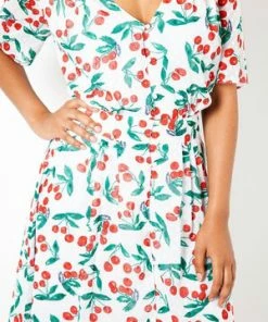 Voodoo Vixen Leona Cherry Print Black Tea Dress 13 Voodoo Vixen Leona Cherry Print Black Tea Dress -ROCKABILLY TOPS Shop leona cherry print black tea dress voodoo vixen 4 300x