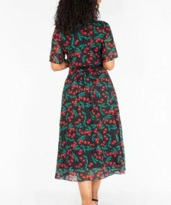 Voodoo Vixen Leona Cherry Print Black Tea Dress 15 Voodoo Vixen Leona Cherry Print Black Tea Dress -ROCKABILLY TOPS Shop leona cherry print black tea dress voodoo vixen 6 300x
