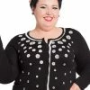 Voodoo Vixen Leticia Rose Embroidery Plus Size Cardigan -ROCKABILLY TOPS Shop leticia rose embroidery plus size cardigan voodoo vixen 300x