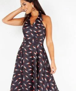Voodoo Vixen Libby Lipstick Print Flared Dress 13 Voodoo Vixen Libby Lipstick Print Flared Dress -ROCKABILLY TOPS Shop libby lipstick print flared dress voodoo vixen 6 300x