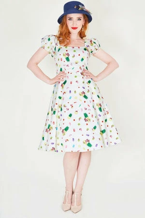 Voodoo Vixen Lola Fruit Print Flared Tea Dress 7 Voodoo Vixen Lola Fruit Print Flared Tea Dress - Image 5