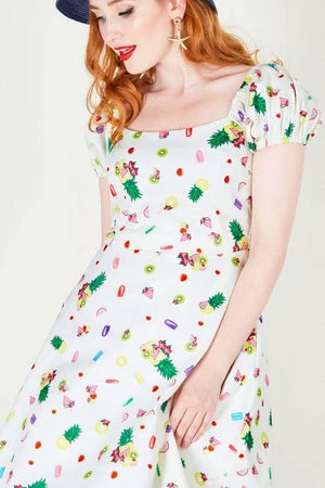 Voodoo Vixen Lola Fruit Print Flared Tea Dress 6 Voodoo Vixen Lola Fruit Print Flared Tea Dress - Image 4