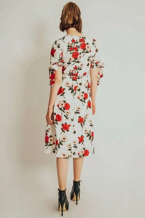 Voodoo Vixen Lorelei Floral Calf Length Dress 4 Voodoo Vixen Lorelei Floral Calf Length Dress - Image 2