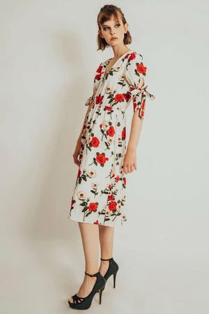 Voodoo Vixen Lorelei Floral Calf Length Dress 5 Voodoo Vixen Lorelei Floral Calf Length Dress - Image 3
