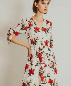 Voodoo Vixen Lorelei Floral Calf Length Dress 14 Voodoo Vixen Lorelei Floral Calf Length Dress -ROCKABILLY TOPS Shop lorelei floral calf length dress voodoo vixen 4 300x