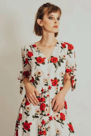 Voodoo Vixen Lorelei Floral Calf Length Dress 7 Voodoo Vixen Lorelei Floral Calf Length Dress - Image 5