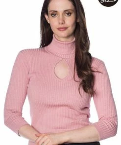 Banned Louise Ribbed Knit Polo -ROCKABILLY TOPS Shop louise ribbed knit polo banned 12 300x