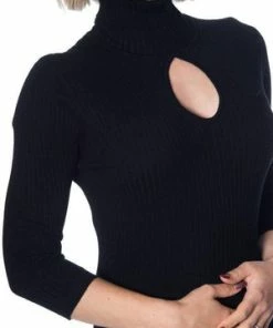 Banned Louise Ribbed Knit Polo -ROCKABILLY TOPS Shop louise ribbed knit polo banned 8 300x