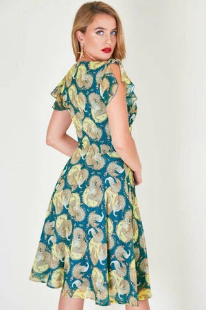 Voodoo Vixen Lucy Peacock Summer Dress 3 Voodoo Vixen Lucy Peacock Summer Dress - Image 2
