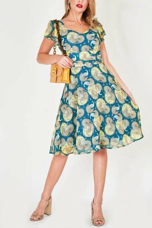 Voodoo Vixen Lucy Peacock Summer Dress 4 Voodoo Vixen Lucy Peacock Summer Dress - Image 3