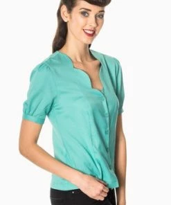 Banned Make Melodies Blouse -ROCKABILLY TOPS Shop make melodies blouse banned 3 300x