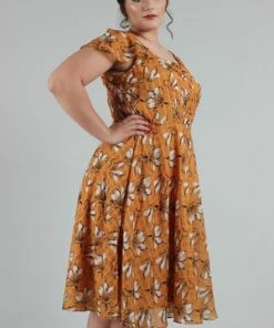 Voodoo Vixen Margot Floral Square Neck Dress -ROCKABILLY TOPS Shop margot floral square neck dress voodoo vixen 8 300x