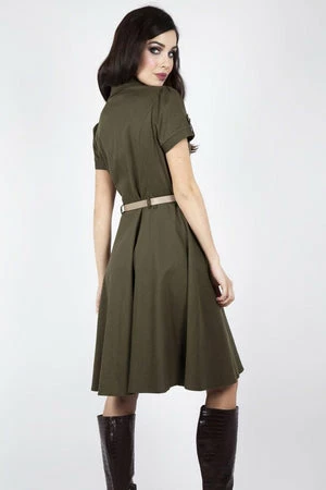 Voodoo Vixen Martha Button Down 40s Flare Dress 4 Voodoo Vixen Martha Button Down 40s Flare Dress - Image 2