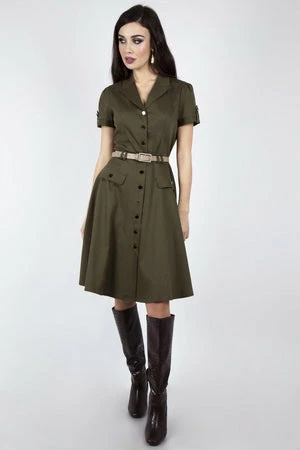 Voodoo Vixen Martha Button Down 40s Flare Dress 5 Voodoo Vixen Martha Button Down 40s Flare Dress - Image 3