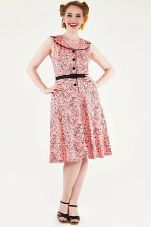 Voodoo Vixen May Belle Pink Cocktail Dress 6 Voodoo Vixen May Belle Pink Cocktail Dress - Image 4