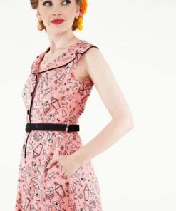 Voodoo Vixen May Belle Pink Cocktail Dress 9 Voodoo Vixen May Belle Pink Cocktail Dress -ROCKABILLY TOPS Shop may belle pink cocktail dress dra 8356 02.491 300x
