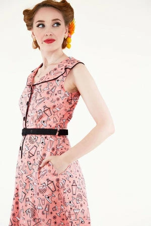 Voodoo Vixen May Belle Pink Cocktail Dress 5 Voodoo Vixen May Belle Pink Cocktail Dress - Image 3