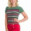 Banned Memory Lane Stripe Top -ROCKABILLY TOPS Shop memory lane stripe top banned 300x