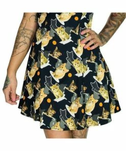 Dr Faust Meow For 3D Cats Mini Dress - Lilah -ROCKABILLY TOPS Shop meow for 3d cats mini dress lilah dr faust 3 300x