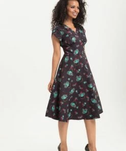 Voodoo Vixen Mia Tea-Time Full Day Dress -ROCKABILLY TOPS Shop mia tea time full day dress voodoo vixen 3 300x