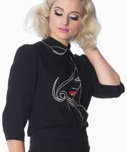 Banned Model Face Shirt -ROCKABILLY TOPS Shop model face shirt banned 4 300x