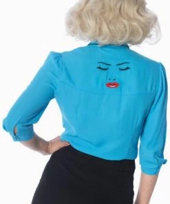 Banned Model Face Shirt -ROCKABILLY TOPS Shop model face shirt banned 7 300x