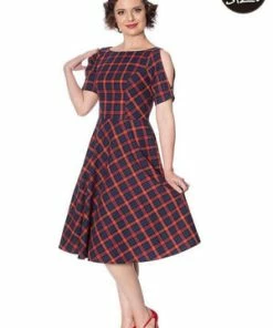 Banned Mrs Clause Fit And Flare Dress -ROCKABILLY TOPS Shop mrs clause fit and flare dress banned 11 300x
