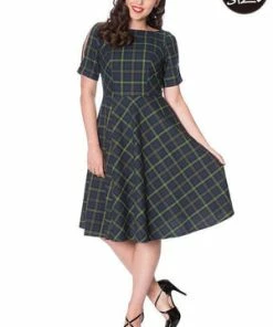 Banned Mrs Clause Fit And Flare Dress -ROCKABILLY TOPS Shop mrs clause fit and flare dress banned 6 300x