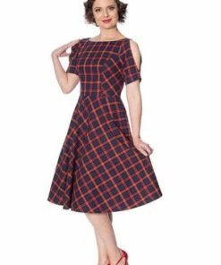 Banned Mrs Clause Fit And Flare Dress -ROCKABILLY TOPS Shop mrs clause fit and flare dress banned 9 300x