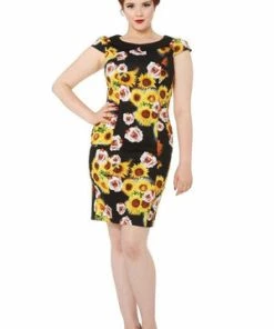 Voodoo Vixen Nahla Sunflower Pencil Dress