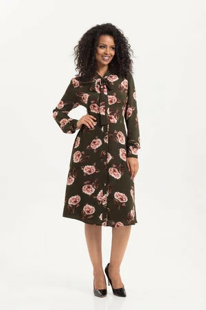 Voodoo Vixen Nora Floral 40s Style Tea Dress 5 Voodoo Vixen Nora Floral 40s Style Tea Dress - Image 3