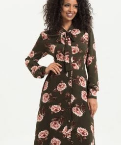 Voodoo Vixen Nora Floral 40s Style Tea Dress