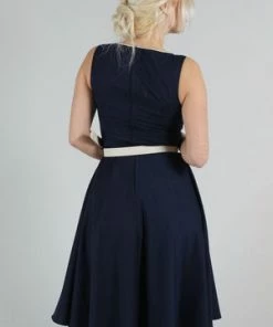 Voodoo Vixen Nyla Sailor Dress With Button Detailing -ROCKABILLY TOPS Shop nyla sailor dress with button detailing voodoo vixen 2 300x