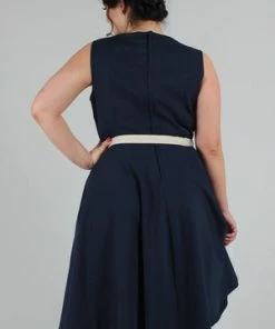 Voodoo Vixen Nyla Sailor Dress With Button Detailing -ROCKABILLY TOPS Shop nyla sailor dress with button detailing voodoo vixen 5 300x