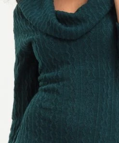 Voodoo Vixen Olivia Green Knit Fitted Dress -ROCKABILLY TOPS Shop olivia green knit fitted dress voodoo vixen 4 300x