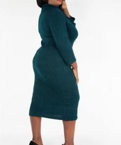 Voodoo Vixen Olivia Green Knit Fitted Dress -ROCKABILLY TOPS Shop olivia green knit fitted dress voodoo vixen 6 300x
