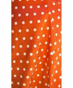 Dr Faust Orange White Polka Dot Mini Dress - Cadence 11 Dr Faust Orange White Polka Dot Mini Dress - Cadence -ROCKABILLY TOPS Shop orange white polka dot mini dress cadence dr faust 5 300x