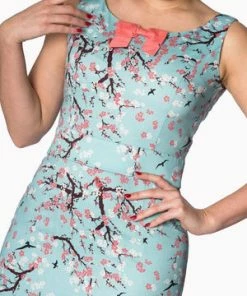 Banned Oriental Blossom Wiggle Dress -ROCKABILLY TOPS Shop oriental blossom wiggle dress banned 4 300x