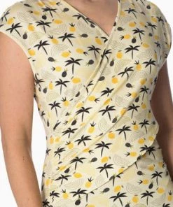 Banned Palm Shade Cross Over Dress -ROCKABILLY TOPS Shop palm shade cross over dress banned 4 300x