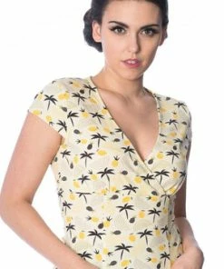 Banned Palm Shade Wrap Top -ROCKABILLY TOPS Shop palm shade wrap top banned 3 300x