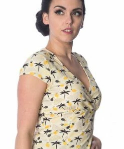 Banned Palm Shade Wrap Top -ROCKABILLY TOPS Shop palm shade wrap top banned 4 300x