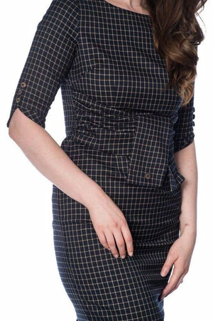 Banned Patricia Check Pencil Dress 6 Banned Patricia Check Pencil Dress - Image 4