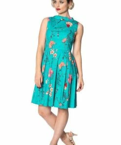 Banned Peacock Baroque Fit N Flare Dress 11 Banned Peacock Baroque Fit N Flare Dress -ROCKABILLY TOPS Shop peacock baroque fit n flare dress banned 4 300x