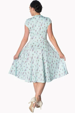 Banned Peacock Feather 50s Look Dress 4 Banned Peacock Feather 50s Look Dress - Image 2