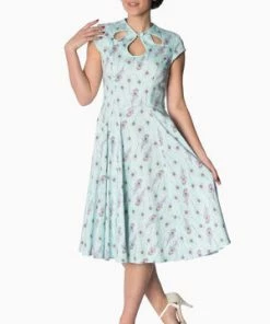 Banned Peacock Feather 50s Look Dress 9 Banned Peacock Feather 50s Look Dress -ROCKABILLY TOPS Shop peacock feather 50s look dress banned 3 300x